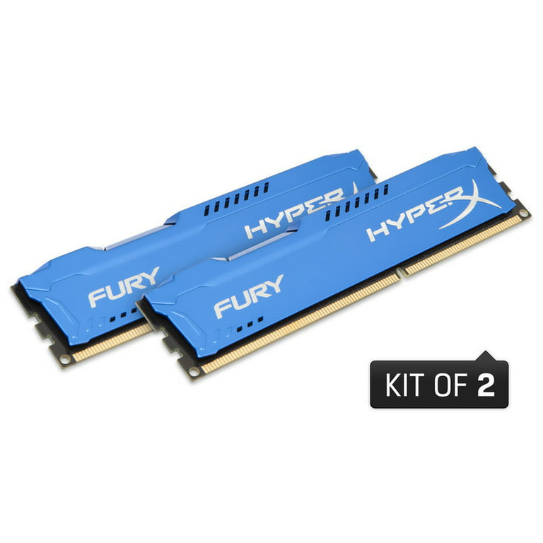 Eddike zone hørbar HyperX FURY Memory Blue 16GB 1600MHz DDR3 CL10 DIMM (Kit of 2)  HX316C10FK2/16 - Walmart.com