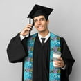 thumbnail image 5 of Zufioo Corals and Tropical Fish Print Graduation Shawl Ribbon, Graduation Ribbon for Male and Female Graduates-Sharp Corner, 5 of 7