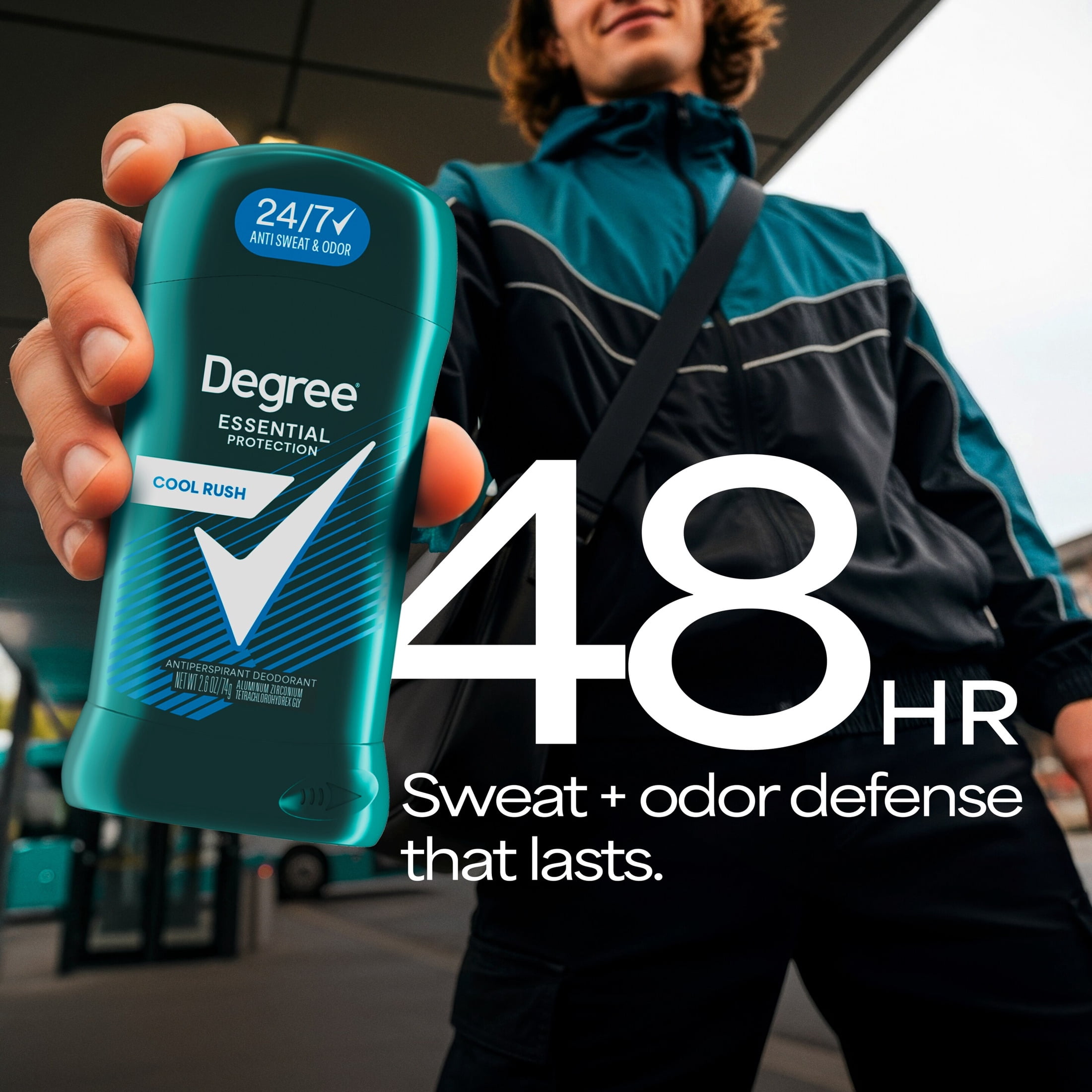 Degree Men Original Antiperspirant Deodorant 48-Hour Sweat & Odor Protection Cool Rush Antiperspirant For Men, 2.7 oz 3 pack