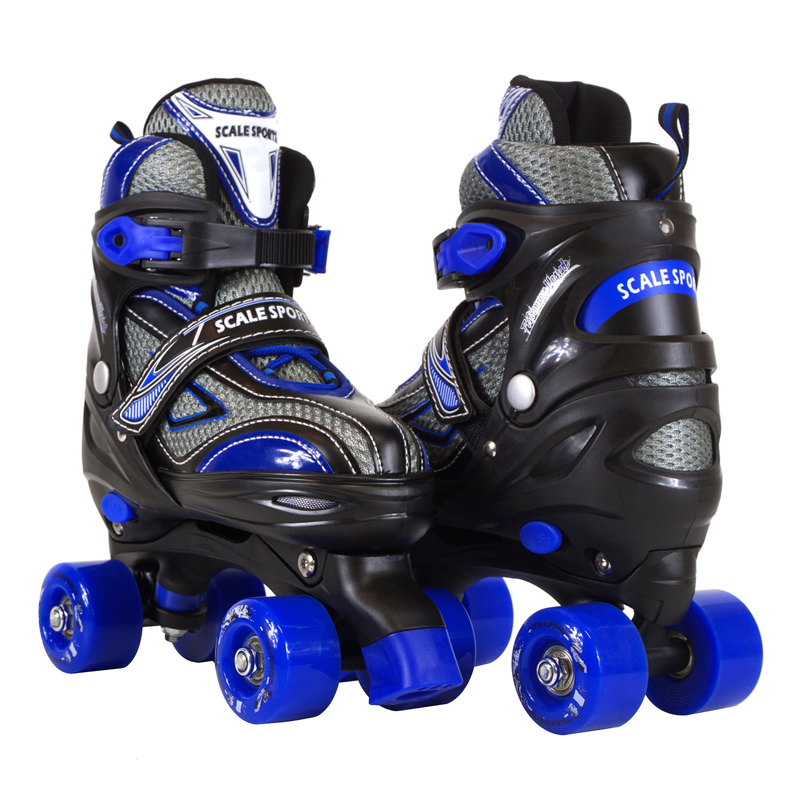 Adjustable Quad Roller Skates For Kids Teen And Ladies Small Size Blue
