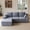 Gray, variant on U-Shape Modular Sectional Sofa, Compressed Corduroy Sleeper Couch for Living Room & Bedroom, Space-Efficient, No Assembly Required – Gray