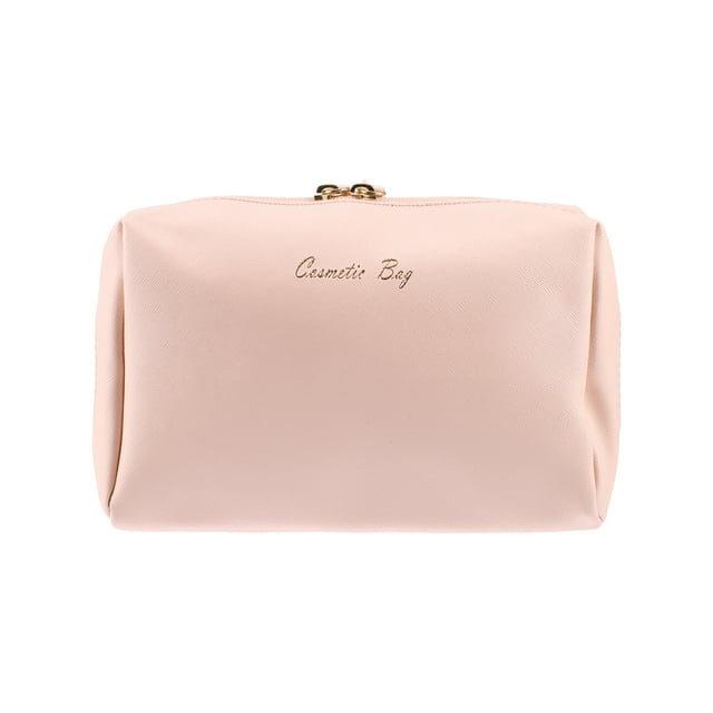 1 Pc Bolsa de Maquillaje Grande y Duradera para Mujeres para Vacaciones, Camping, Viajes de Negocios, Baño, Rosa