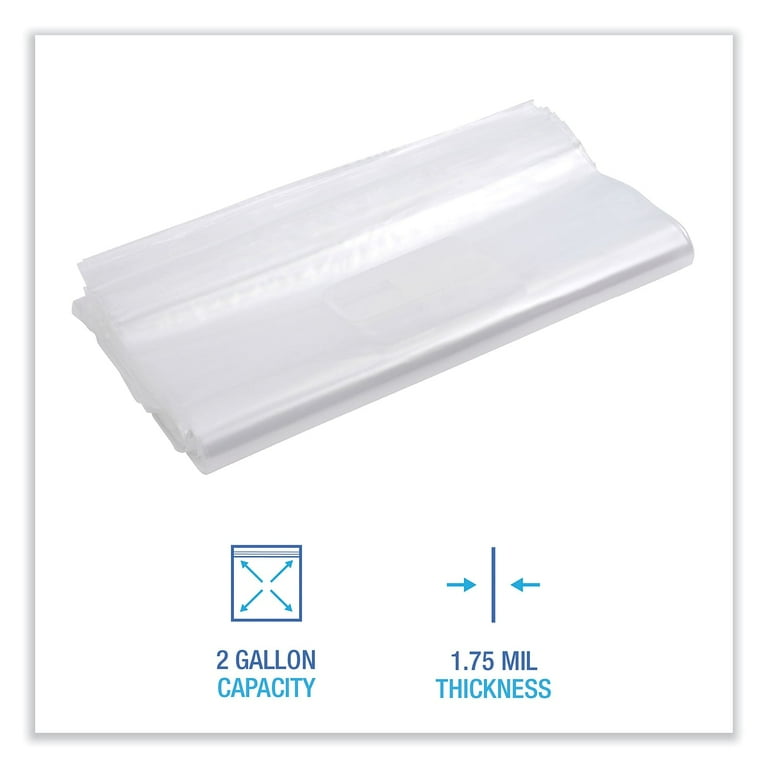 Reclosable Food Storage Bags, 2 gal, 1.75 mil, 13 Reclosable Food Storage Bags, 2 gal, 1.75 mil, 13