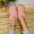 thumbnail image 4 of Viluyesy Women's Flat Sandals, Closed Toe Hollow Up Breathable Wide Width New Style Shallow Casual Shoes Pink 7.5, 4 of 8