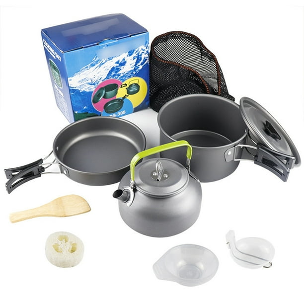 Juego de utensilios de cocina Naiovety para acampar Negro
