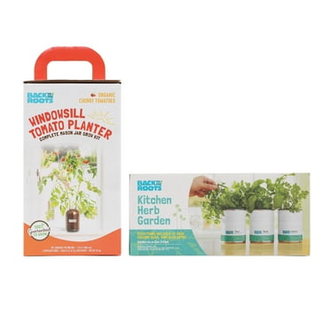 Back to the Roots Tomato & Cilantro, Mint, Basil Herb Garden Bundle