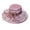 Purple, variant on Women Derby Church Hat Organza Flower Wedding Tea Party Fascinator Hat Wide Brim Sun Hat Organza Flower Wedding Tea Party Hat (Beige,One Size)