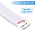 thumbnail image 2 of Banda de borde en forma de U Uxcell, 9.8Ft x 9mm de chapa autoadhesiva TPE, borde flexible de muebles (Blanco), 2 of 5