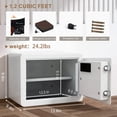 thumbnail image 3 of Tigerking 1.2 Cu Ft Small Electronic Digital Safe Box for Closet, Apartment, Dorm, 2-Bolt Anti-Theft Locking Bolts Security Safe with Removable Shelf, White, 3 of 8