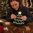 thumbnail image 5 of Beginner-Friendly Light-Up Christmas Tree Crochet Hat DIY Kit, Holiday Crochet Craft Kit with Festive Decorations for Christmas Party and Seasonal Home Display, 5 of 6