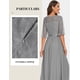 thumbnail image 4 of Vestido de dama de honor Wedtrend con encaje floral de chifón WT0314 gris, 4 of 6