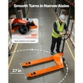 thumbnail image 4 of KFFKFF Manual Pallet Jack with 6600 lbs Capacity, 48L x 27W Inch Forks, Adjustable Fork Lift Height from 3.35 to 7.1 Inches, Ideal for Material Handling in Warehouses, Supermarkets, 4 of 9