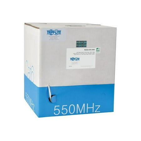 UPC: 0037332167644 | Tripp Lite Cat6 Gigabit Bulk Solid-Core PVC Cable White 1000 ft. (N222-01K-WH)