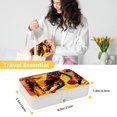 thumbnail image 5 of Basketball PU Leather Necklace Organizer Bracelet Holder Jewelry Organizer with Removable Compartment, Portable, 5 of 6