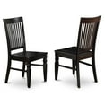 thumbnail image 3 of East West Furniture Shelton 3-piece Traditional Wood Dinette Table Set in Black, 3 of 4