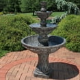 thumbnail image 5 of Sunnydaze Classic Designer Traditional Polystone 3-Tier Outdoor Water Fountain - Dark Brown, 5 of 12