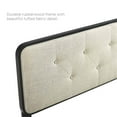thumbnail image 6 of Pemberly Row Tufted King Fabric and Wood Headboard in Black/Beige, 6 of 9