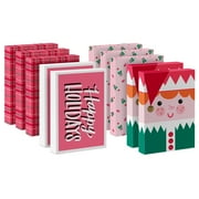 Hallmark 10-Pack Assortment Medium Holiday Gift Box Bundle (Elf Help)