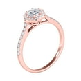 thumbnail image 3 of Aonejewelry 0.50 Ct. Ttw Octa-Halo Diamond Wedding Engagement Ring In 10k Solid Rose Gold, 3 of 4