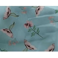 thumbnail image 4 of oneOone Georgette Viscose Sky Blue Fabric Flower & Leaves Watercolor Quilting Print Sewing Fabric By The Yard 42 Inche Wide, 4 of 4