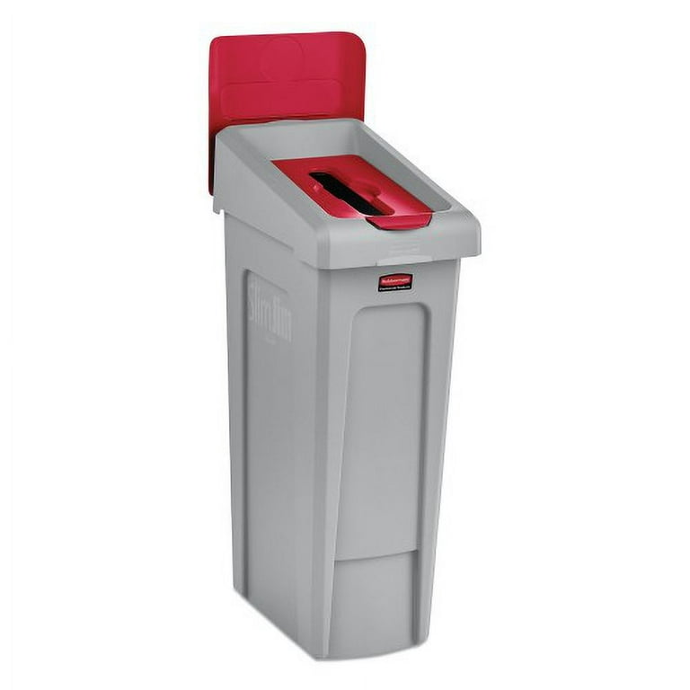 Slim Jim Paper Recycling Top, 16.5 x 8 x 0.5, Red Slim Jim Paper Recycling Top, 16.5 x 8 x 0.5, Red