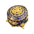 thumbnail image 4 of fenteer Jewelry Case Fashion Womens Small Jewelry Box for Earrings Stud Charms Rings Navy, 4 of 8