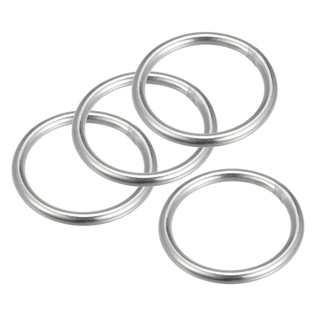 Unique Bargains 316 Acier Inoxydable Bague Ronde 40mm ID 5mm d'Épaisseur 4 Pack
