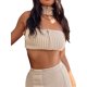 thumbnail image 3 of Txlixc Blusa tubular de verano para mujeres, de punto de color sólido Txlixc moda, 3 of 8