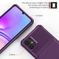 thumbnail image 4 of ELEHOLD Back Wallet Case for Samsung Galaxy A05 Flip Card Slots Magnetic Clasp Slim Shockproof Heavy Duty Works with Magnetic Car Mount for Samsung Galaxy A05,Purple, 4 of 7