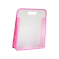 thumbnail image 1 of DYNWAVECA File Bag Art Portfolio Bag Clear Document Holder Waterproof File Organizer Portable for School Classroom Office Projects Home Pink, 1 of 10