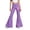 Purple, variant on XINXIAOO Girl Uniform Flare Leg Pants Elastic Waist School Trousers Preppy Back to School Clothes Boys Girls Clothes Size 9-10 Years