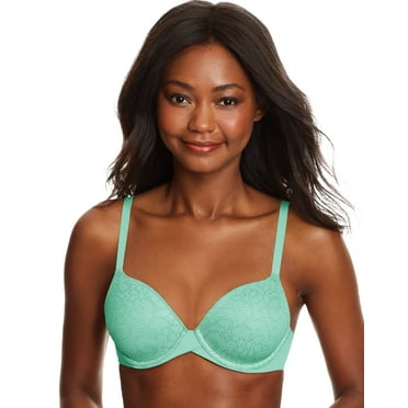 Maidenform One Fab Fit Everyday Modern Demi Underwire Bra Tidal Foam Green w/Barely Blue 34D Women's
