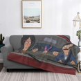 Cartoon Air Conditioner Anime Cotton Throw Blanket Funny Flannel