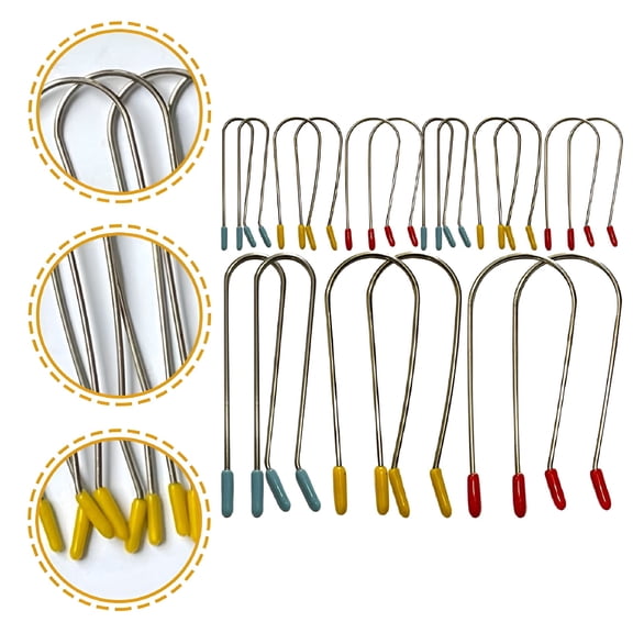 EXLEAF 24 Pcs Hot Roller Clips, Stainless Steel Replacement Hair Curler Clips, Securing Pins for Styling and Salon Use