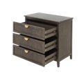thumbnail image 5 of 3-Drawer Cabinet,Modern Chest of Drawers,Mid-Century Storage Cabinet,Solid Wood Dresser with Large Storage Space,Suitable for Bedroom,Living Room,Study Room,31.54"LX15"WX30.75"H,Grey, 5 of 7