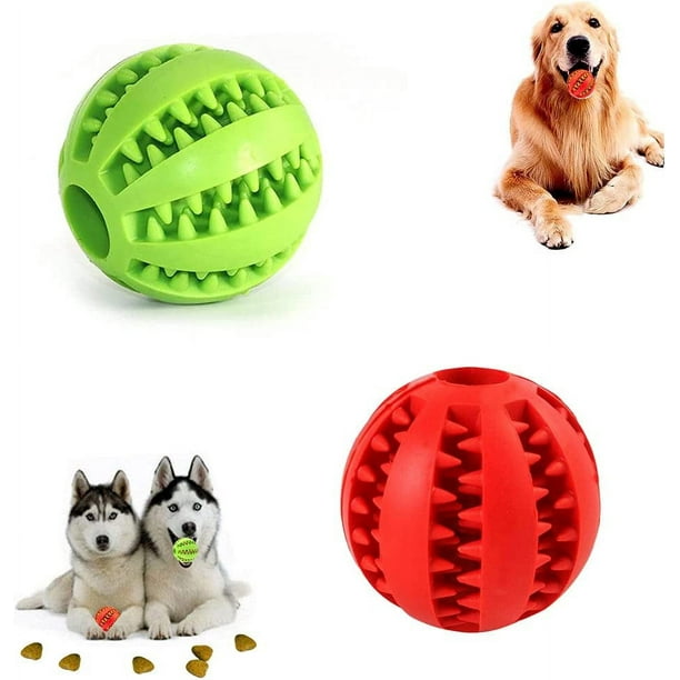 Pelota para Perros, Pelota de Juguete para Perros, Pelota para Masticar para Perros, Pelota de Juguete Interactiva, para Perros pequeños, Medianos y Grandes, Caucho Natural de ø5 cm, Limpieza de