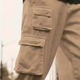 thumbnail image 6 of sususu Sweatpants For Men Tall,Men's Summer Thin Embroidery Wide Leg Casual Pants Traditional Tang Suit Design Large Size Loose Comfortable Nine Style Trousers,Khaki,L, 6 of 7