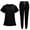 Black, variant on Nurse Scrub for Women Set V-Neck Top & Jogger Scrub Pants Medical Uniform Scrubs Suit for Women