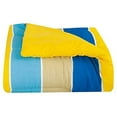 thumbnail image 2 of Sapphire Home 2 Piece Twin Size Comforter Set Bed in Bag with Shams, Blue Yellow Stripes Print Multicolor Boys Kids Girls Teens Bedding, 2pc, Blue/Yellow, 2 of 2