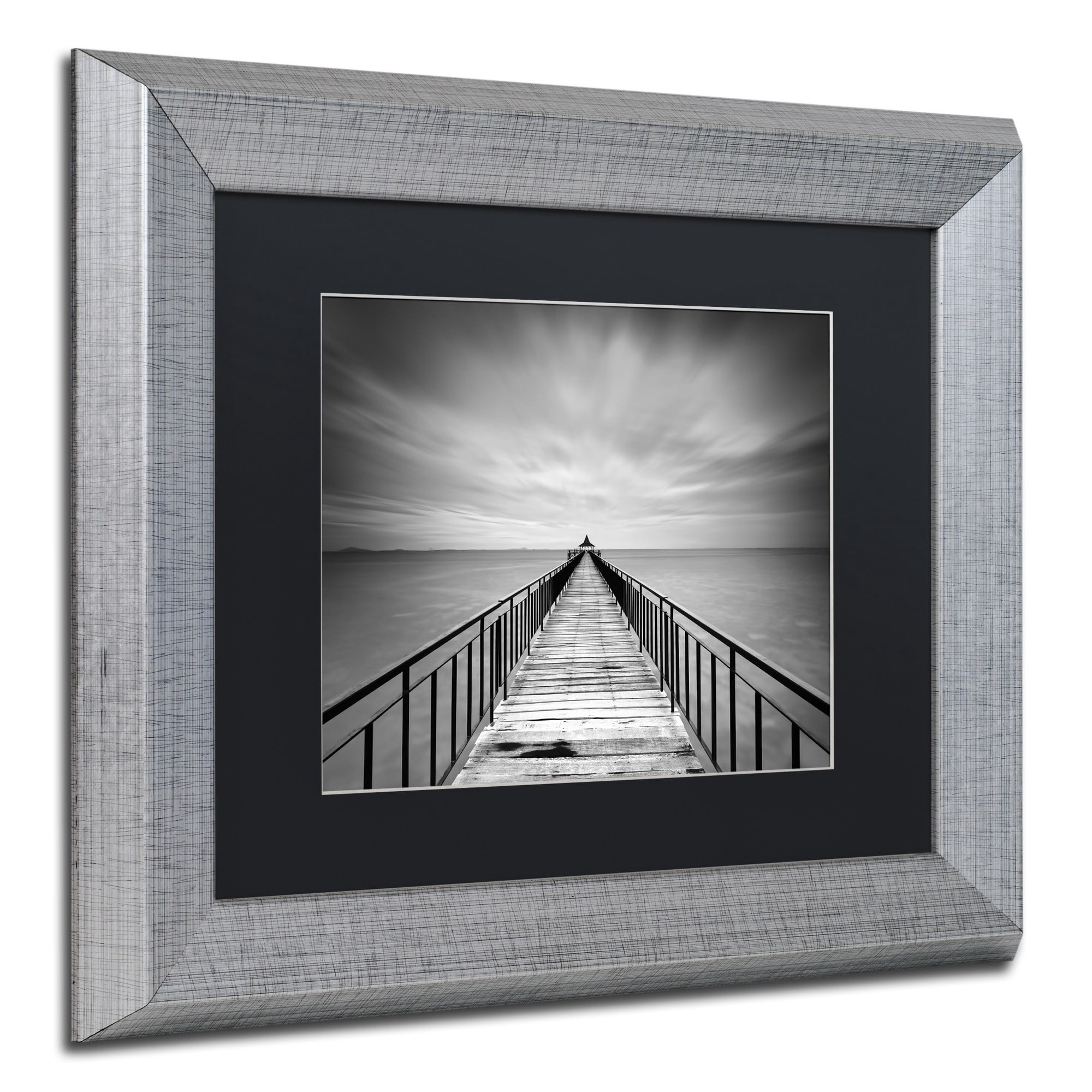Michael de Guzman 'Withstand' Black Matted Framed Art