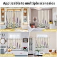 thumbnail image 6 of Purple Lavender Kitchen Curtains Short 54 Inch Length, Botanical Blossom Motif Leaves Spring Grommet Top Bedroom Living Room Curtains, Light Filtering Cafe Curtain Drapes 2 Panels Set 84''x54'', 6 of 9