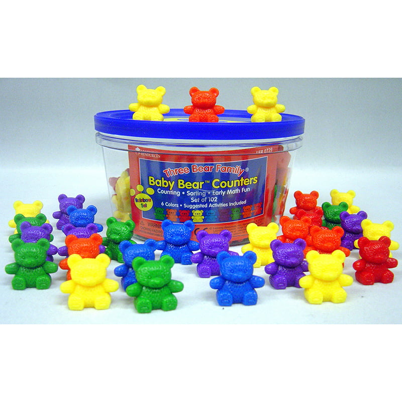 Learning Resources Baby Bear Counters, 102 Pieces, 6 Colors