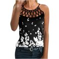 thumbnail image 2 of OKBOP Ruffle Sleeve Tops for Women,Ladies Print Sleeveless O-Neck Pullover Vest Tank Shirts Dressy Blouses for Women Nightmare Before Christmas Shirt, 2 of 5