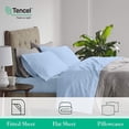 thumbnail image 4 of Tencel Sheets Full - 100% Eucalyptus Tencel Sheets Sets - All-Season Eucalyptus Sheets - 4 Piece Full Size Tencel Sheets - Cooling - Supersoft - Moisture Wicking - Temperature Regulating - Light Blue, 4 of 9