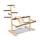 thumbnail image 3 of Parque de juegos para pájaros, soporte de juego para loros con columpio, escalera para trepar y bandeja, jaula para juegos de periquitos, gimnasio de, 3 of 9