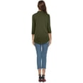 thumbnail image 4 of CEASIKERY Women's Blouse;3/4 Sleeve Tops;V Neck Casual Tunic;Loose Shirt, 4 of 13