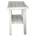 thumbnail image 3 of Contemporary Teak Shower Stool or Outdoor Bench in Whitewash Finish, 3 of 3