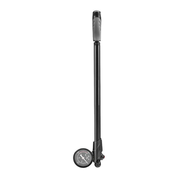 Bomba de choque para bicicleta, inflador de neumáticos de bicicleta con rotación de 360 grados, duradera, portátil de Metal, con manómetro