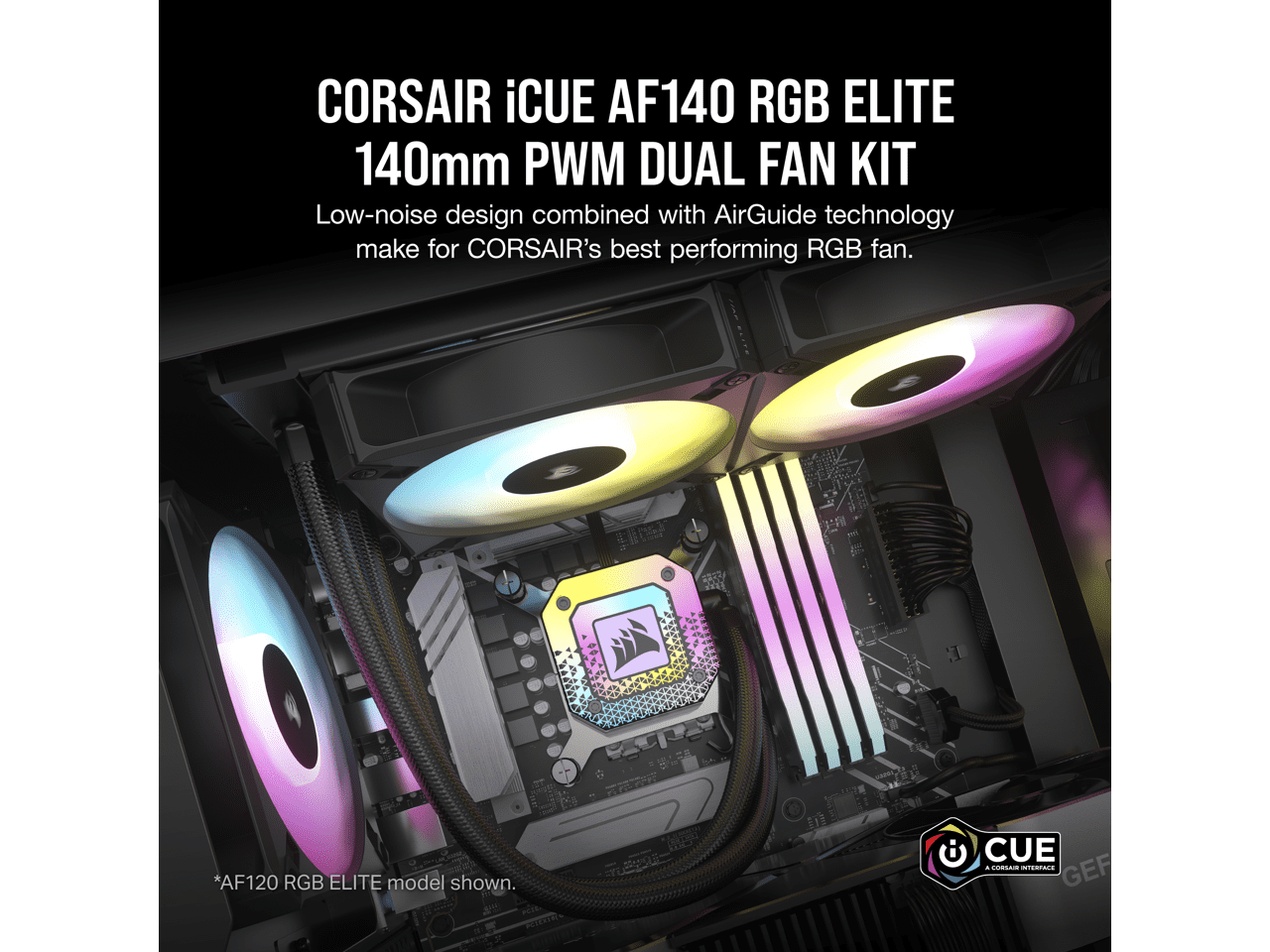 CORSAIR AF140 RGB ELITE 2個入れ 2パック Amazon.com: Corsair iCUE AF140 RGB Elite 140mm PWM Dual Fan Kit