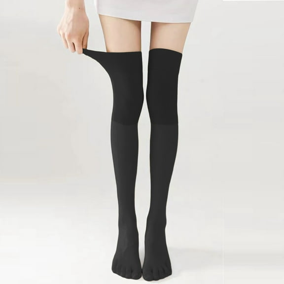 TYGHBN 1 Pairs Women Fashion Soft Solid Splice Sexy Socks Knee High Stockings Summer Socks Silk Stockings Tights with Ballerina on Them Ringleader Boots Large Fishnet Stockings Trendy Tights Colorful